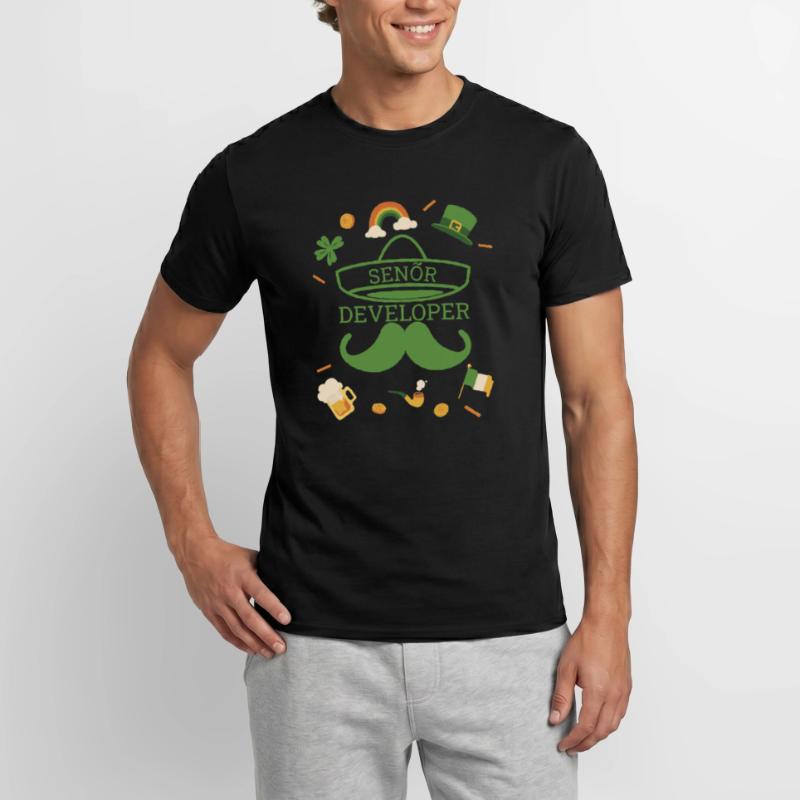 Senior Developer St Patricks Day Programmierer Männer T-Shirt