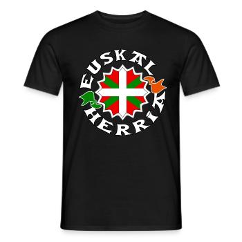 pays basque - euskal herria - T-shirt homme - noir - Devant - AI Model Male 178 light (178cm)