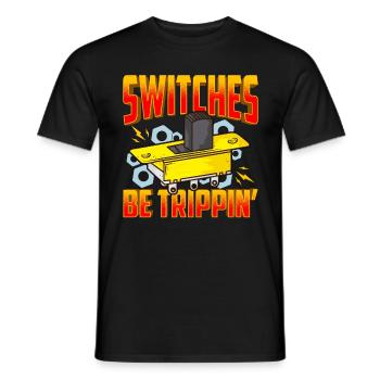 Schalter Elektriker Trippin Witze - Männer T-Shirt - Schwarz - Vorne - AI Model Male 178 light (178cm)