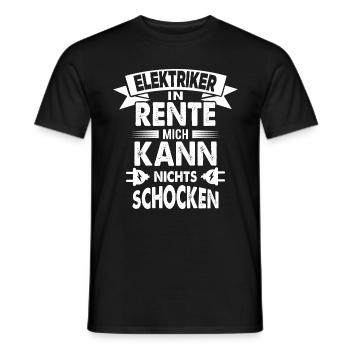 Elektriker in Rente Mich Kann Nichts Schocken - Männer T-Shirt - Schwarz - Vorne - AI Model Male 178 light (178cm)