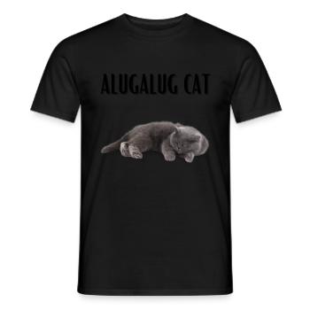 ALUGALUG CAT - T-shirt homme - noir - Devant - AI Model Male 178 light (178cm)