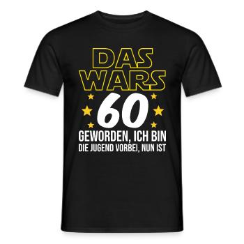 60. Geburtstag Das Wars Mit Der Jugend - Männer T-Shirt - Schwarz - Vorne - AI Model Male 178 light (178cm)