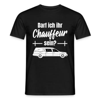 Chauffeur Leichenwagen Bestatter Totengräber Sarg - Männer T-Shirt - Schwarz - Vorne - AI Model Male 178 light (178cm)