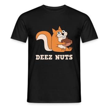 Deez Nuts Eichhörnchen - Männer T-Shirt - Schwarz - Vorne - AI Model Male 178 light (178cm)