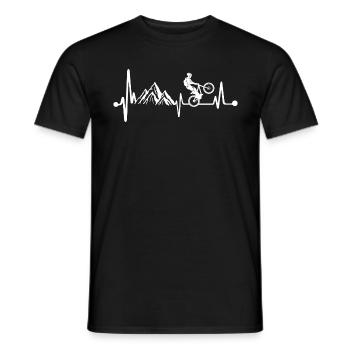 Vélo de montagne Vélo de descente Heartbeat Bike - T-shirt homme - noir - Devant - AI Model Male 178 light (178cm)
