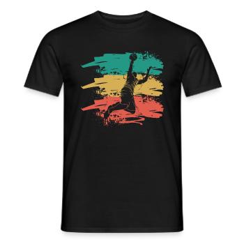 retro basketball - Männer T-Shirt - Schwarz - Vorne - AI Model Male 178 light (178cm)