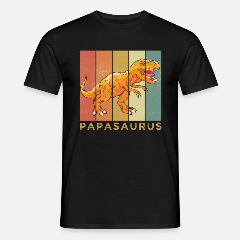 papasaurus - Männer T-Shirt - Schwarz
