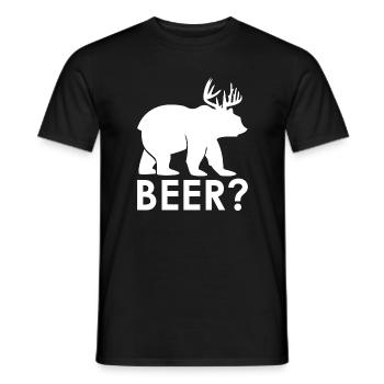 beer - Männer T-Shirt - Schwarz - Vorne - AI Model Male 178 light (178cm)