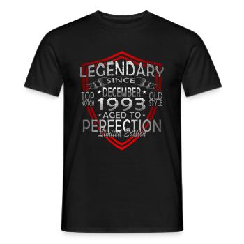 30th Anniversary Limited Edition - Vintage 1993 - Men's T-Shirt - black - Front - AI Model Male 178 light (178cm)