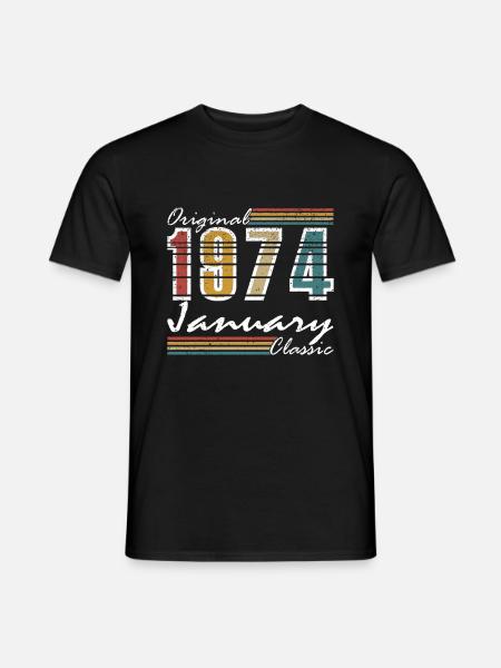 50. Geburtstag Legende Jahrgang 1974 Vintage - Männer T-Shirt - Schwarz