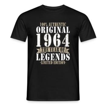 60e anniversaire La vie commence à 60 ans - T-shirt homme - noir - Devant - AI Model Male 178 light (178cm)