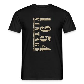 Vintage 1954 Birthday Retro 1954 - Men's T-Shirt - black - Front - AI Model Male 178 light (178cm)