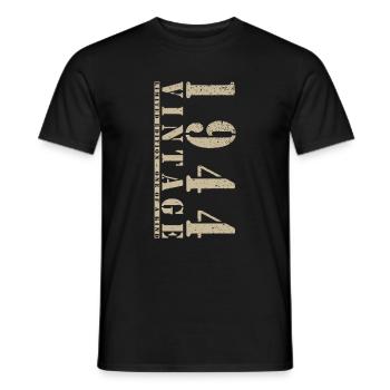 1944 Geburtstag geboren im Jahr 1944 Vintage Retro - Männer T-Shirt - Schwarz - Vorne - AI Model Male 178 light (178cm)