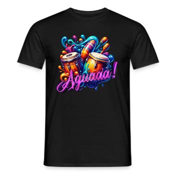 salsa claim aguaa - Männer T-Shirt - Schwarz - Vorne - AI Model Male 178 light (178cm)
