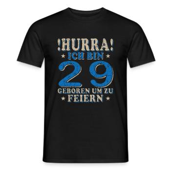 Jahrgang 29 Jahre - Geburtstagsgeschenk 29 Jahre - Männer T-Shirt - Schwarz - Vorne - AI Model Male 178 light (178cm)