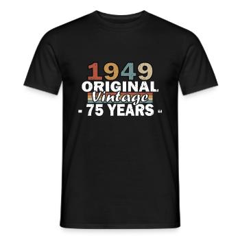 1949 Birthday Born in 1949 Vintage Retro - Men's T-Shirt - black - Front - AI Model Male 178 light (178cm)