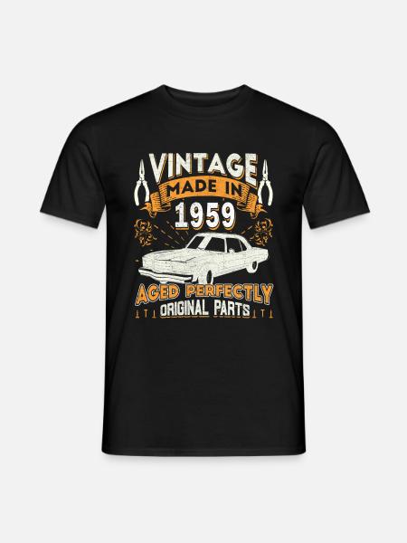 Vintage 1959 Syntymäpäivä Retro 1959 - Miesten T-paita - musta