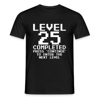 Level 25 Complete - Men's T-Shirt - black - Front - AI Model Male 178 light (178cm)
