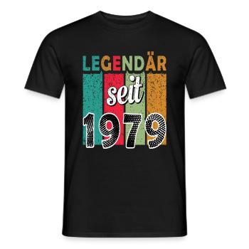 Legendär seit 1979 - Männer T-Shirt - Schwarz - Vorne - AI Model Male 178 light (178cm)