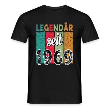 1969| Vintage Legendär seit 1969 Jubiläum - Männer T-Shirt - Schwarz - Vorne - AI Model Male 178 light (178cm)