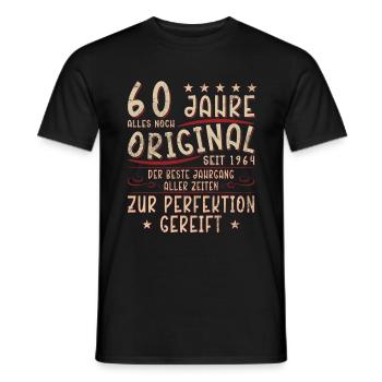 60. Geburtstag lustiger Spruch zum sechzigsten - Männer T-Shirt - Schwarz - Vorne - AI Model Male 178 light (178cm)