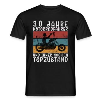 30 Geburtstag 1994 Motorradfahrer Motorrad - Männer T-Shirt - Schwarz - Vorne - AI Model Male 178 light (178cm)