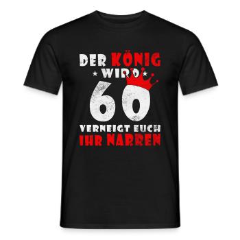 60 Krone 60 Geburtstag 60 Jahre - Männer T-Shirt - Schwarz - Vorne - AI Model Male 178 light (178cm)