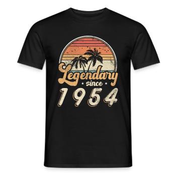 Legendary Since 1954 Vintage Vintage Birthday - Men's T-Shirt - black - Front - AI Model Male 178 light (178cm)