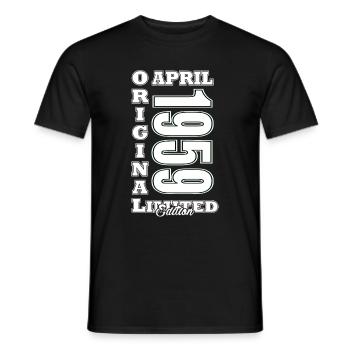 April 1959 Geburtstag April 1959 Retro - Männer T-Shirt - Schwarz - Vorne - AI Model Male 178 light (178cm)