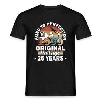 Mai 1999 Vintage né idée cadeau d’anniversaire - T-shirt homme - noir - Devant - AI Model Male 178 light (178cm)