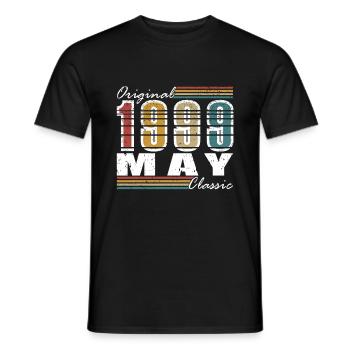 Mai 1999 Geburtstagsgeschenk Mai 1999 - 1999 Mai - Männer T-Shirt - Schwarz - Vorne - AI Model Male 178 light (178cm)