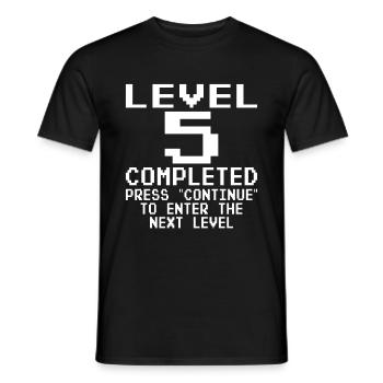 Level 5 Complete Geburtstag - Männer T-Shirt - Schwarz - Vorne - AI Model Male 178 light (178cm)