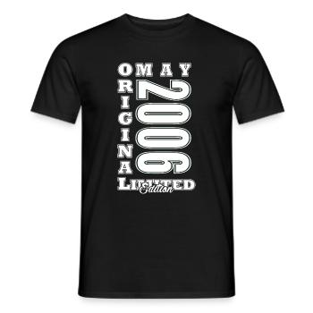 Mai 2006 Anniversaire Mai 2006 Cadeau 2006 Mai - T-shirt homme - noir - Devant - AI Model Male 178 light (178cm)