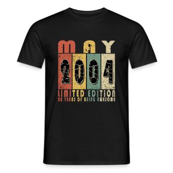 May 2004 Birthday Gift 2004 Vintage 2004 - Men's T-Shirt - black - Front - AI Model Male 178 light (178cm)