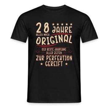 28 jahre spruch - Männer T-Shirt - Schwarz - Vorne - AI Model Male 178 light (178cm)