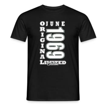 Jubilé de juin 1969 Juin 1969 | Né en juin - T-shirt homme - noir - Devant - AI Model Male 178 light (178cm)