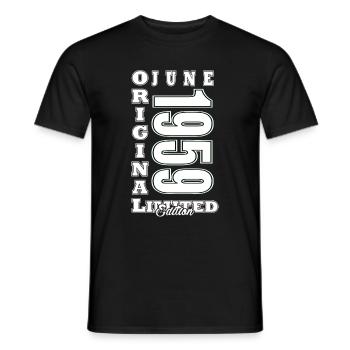 1959 June 1959 Anniversary June 1959 June Birthday - Men's T-Shirt - black - Front - AI Model Male 178 light (178cm)