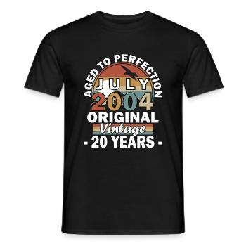 July 2004 Birthday Gift July 2004 - Men's T-Shirt - black - Front - AI Model Male 178 light (178cm)