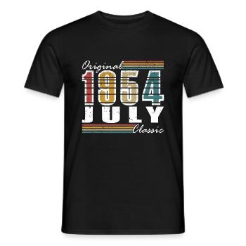 Vintage geboren Juli 1954 Geburtstag Juli 1954 - Männer T-Shirt - Schwarz - Vorne - AI Model Male 178 light (178cm)