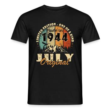 Juli 1944 Geburtstagsgeschenk 1944 I Made in July - Männer T-Shirt - Schwarz - Vorne - AI Model Male 178 light (178cm)