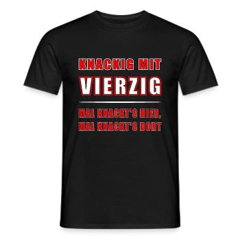 40. GEBURTSTAG 1984 KNACKIGE 40 - Männer T-Shirt - Schwarz - Vorne - AI Model Male 178 light (178cm)