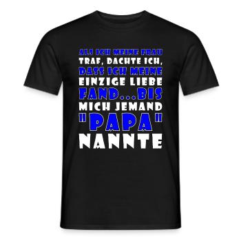 Father Dad Only Love Men - Men's T-Shirt - black - Front - AI Model Male 178 light (178cm)