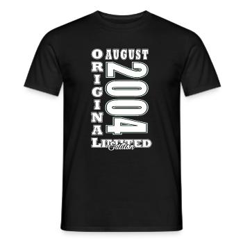Août 2004 - Idée cadeau pour Août 2004 - 2004 - T-shirt homme - noir - Devant - AI Model Male 178 light (178cm)