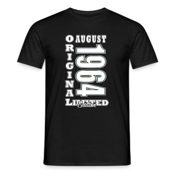 Août 1964 - Né en août 1964 Août 1964 - T-shirt homme - noir - Devant - AI Model Male 178 light (178cm)