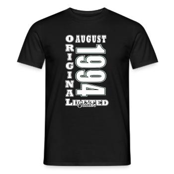 August 1994 - Geschenkidee Für August 1994 - 1994 - Männer T-Shirt - Schwarz - Vorne - AI Model Male 178 light (178cm)
