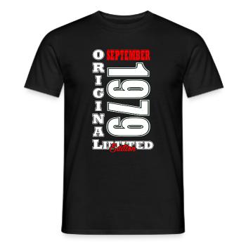 1979 September 1979 45th Anniversary Gift - Men's T-Shirt - black - Front - AI Model Male 178 light (178cm)