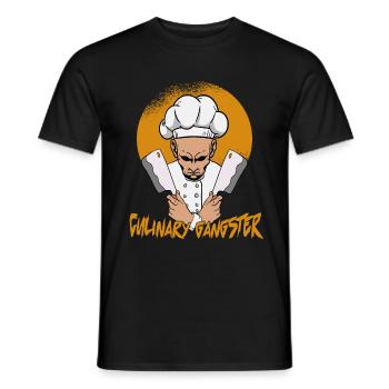 cook gangster cooking - Men's T-Shirt - black - Front - AI Model Male 178 light (178cm)