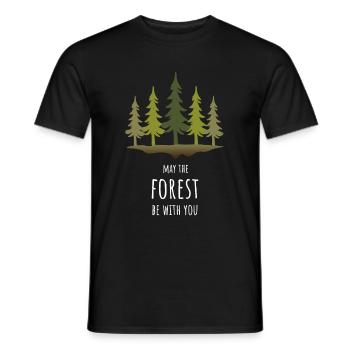 Forest Man Forest Nature Lover - Men's T-Shirt - black - Front - AI Model Male 178 light (178cm)