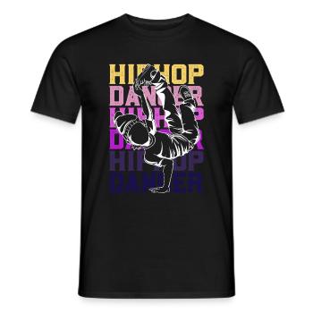 HipHop Dancer Tänzer - Männer T-Shirt - Schwarz - Vorne - AI Model Male 178 light (178cm)