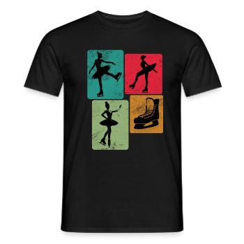 Patinage sur glace, patinage artistique, patinage sur glace - T-shirt homme - noir - Devant - AI Model Male 178 light (178cm)